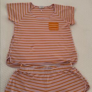 LAKE Striped Pink and Orange Pajamas